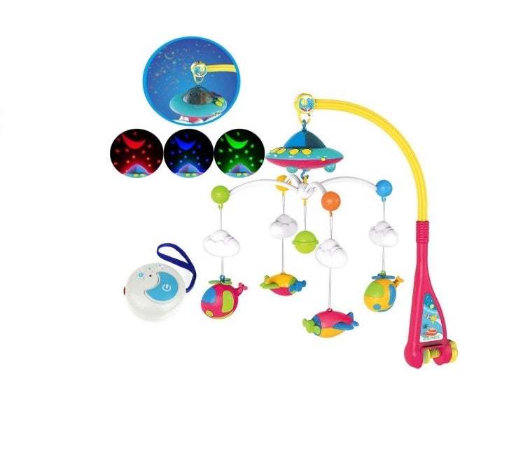 Carusel pentru patut cu lumina de veghe MagStar, Primul Contact, 108 melodii , 4 brate viu colorate cu diferite jucarii