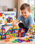 Set Inteligent de Constructie Magnetic IdealSTORE The World of Blocks 3D, 70 de piese
