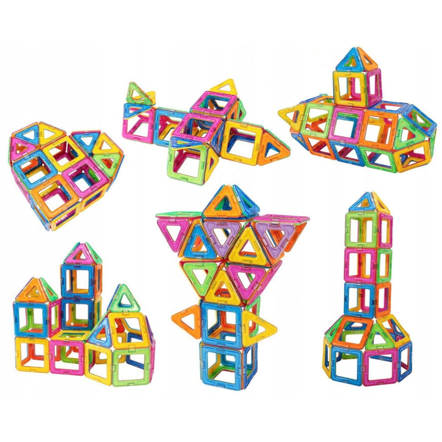 Set Inteligent de Constructie Magnetic IdealSTORE The World of Blocks 3D, 70 de piese