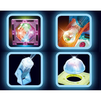 Set Blocuri Magnetice Cu Lumina IdealSTORE LightMag 75 Piese Pentru Constructii