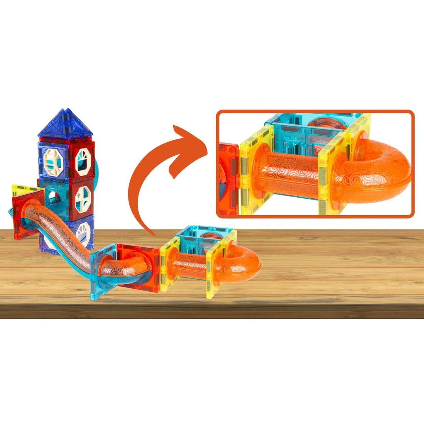 Set Blocuri Magnetice Cu Lumina IdealSTORE LightMag 75 Piese Pentru Constructii