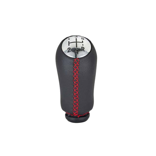 Maner Schimbator Auto idealSTORE, Compatibil Dacia Logan/Renault Megane/Clio, Doua Adaptoare Pentru 5 si 6 Viteze, Material Durabil, Compatibil Doar cu Transmisie Manuala, Culoare Negru Cusatura Rosie