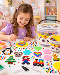 Set 5000 Margele de calcat Iron Beads idealSTORE cu sabloane si accesorii
