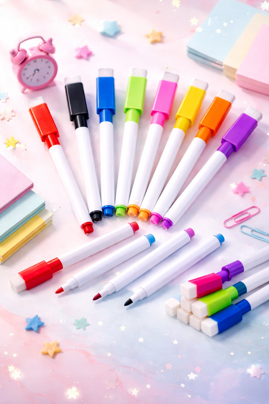 Set 12 Markere Color Power idealSTORE, Stergere Uscata cu Magnet