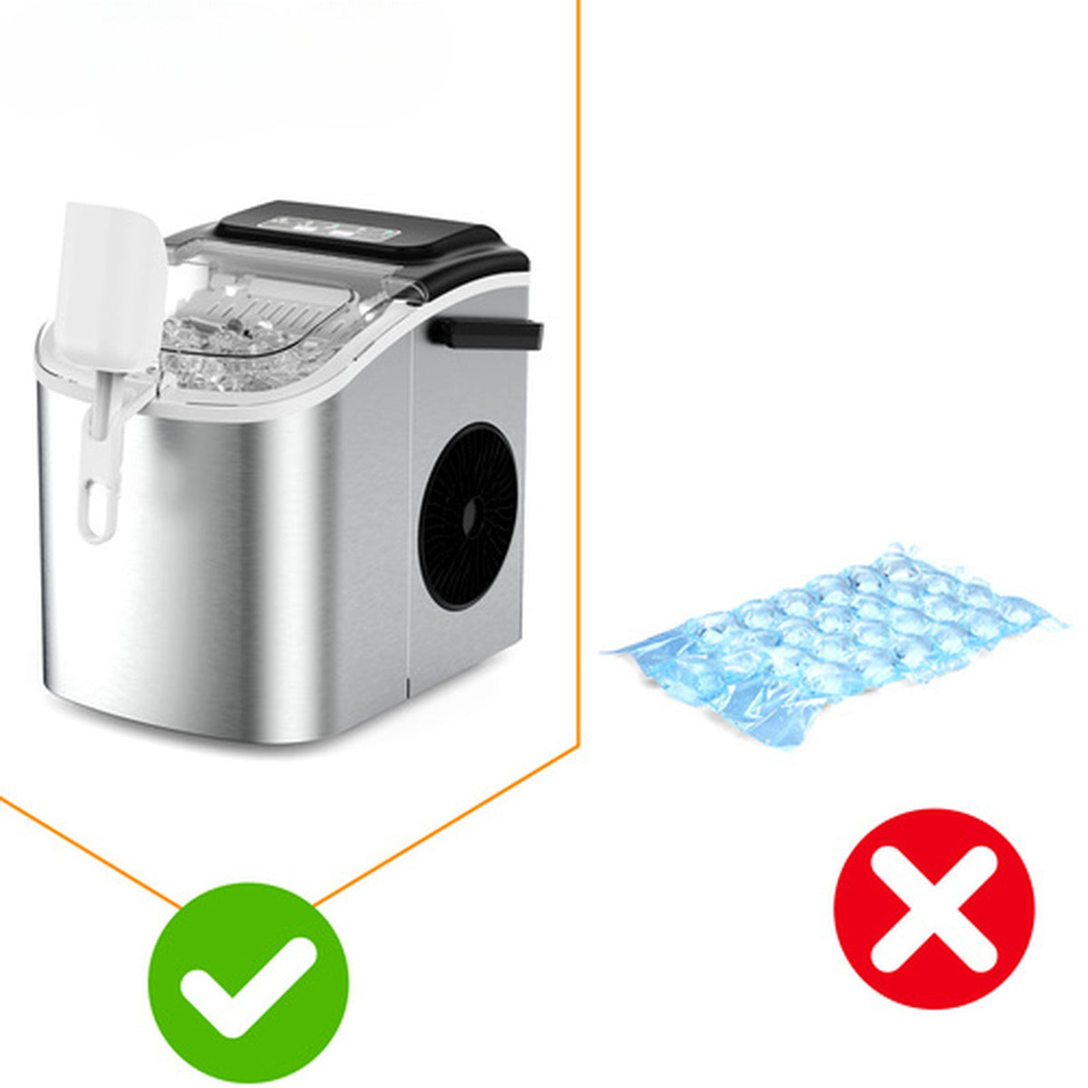 Masina de Cuburi de Gheata Profesionala idealSTORE 12KG 1.2L cu Compresor