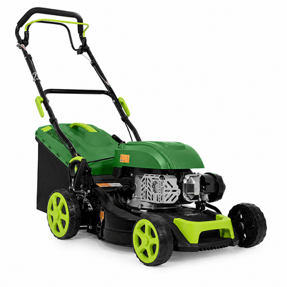 Masina de tuns gazonul pe benzina DriveX idealSTORE,6 CP,Cos colector 60L, Latime taiere 460mm