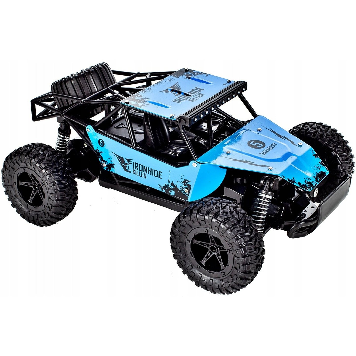 Masinuta cu telecomanda Offroad 1:16, 20 km/h, suspensii metalice, albastra