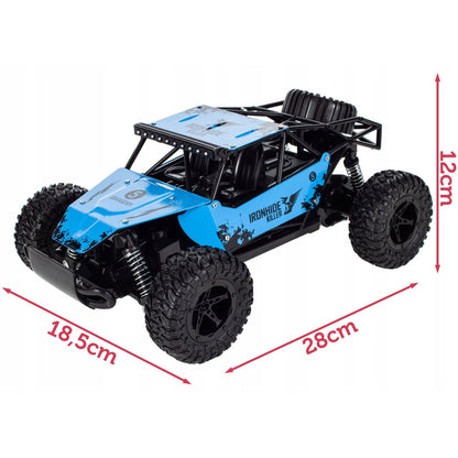 Masinuta cu telecomanda Offroad 1:16, 20 km/h, suspensii metalice, albastra