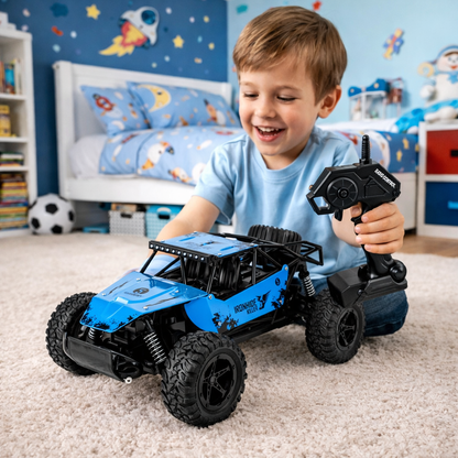 Masinuta cu telecomanda Offroad 1:16, 20 km/h, suspensii metalice, albastra