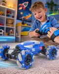 Masinuta RC controlata prin gesturi IdealStore Innovative Car 4x4 Off Road Albastru
