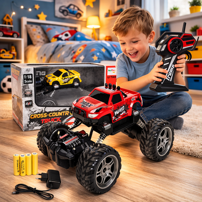 Masinuta Jeep cu telecomanda si suspensii Monster Off Road Red Collection 1:18