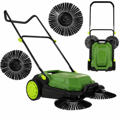 Matura manuala GardenLux idealSTORE, Latime de lucru 680mm, Recipient colector de 24L,Capacitate de curatare 2100 m2 /h