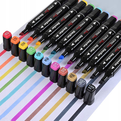 Set 168 markere duble PROtone, Cu cerneala pe baza de alcool, Multicolore