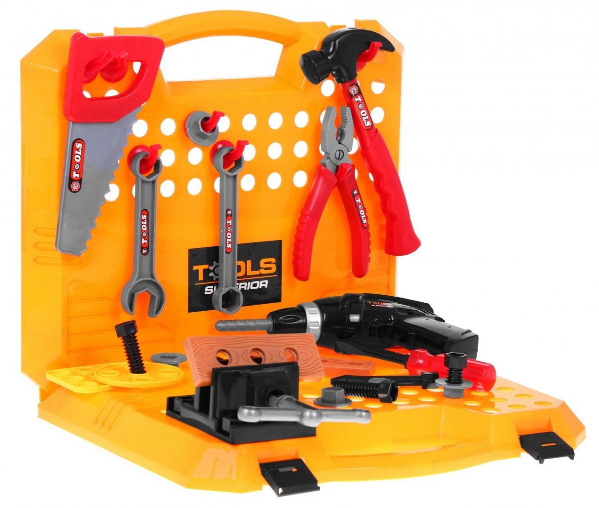 Banc de lucru pentru copii cu diferte scule