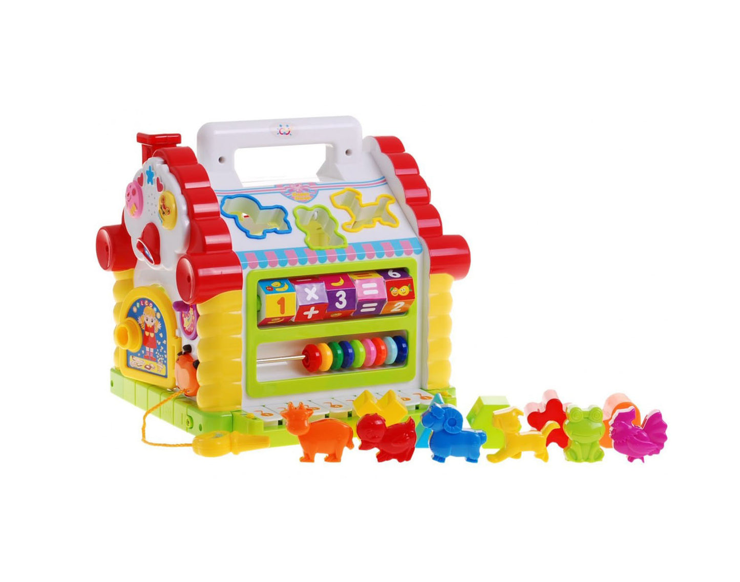 Casuta interactiva cu forme, animalute si pian