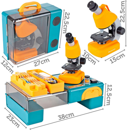 Microscop multifunctional stiintific pentru copii cu accesorii si lumina LED