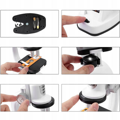 Microscop digital LED multifunctional copii 200x 600x 1200x cu suport telefon