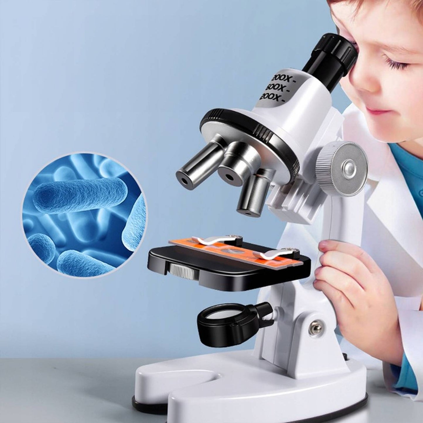 Microscop digital LED multifunctional copii 200x 600x 1200x cu suport telefon