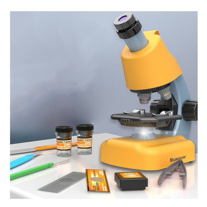 Microscop multifunctional stiintific pentru copii cu accesorii si lumina LED