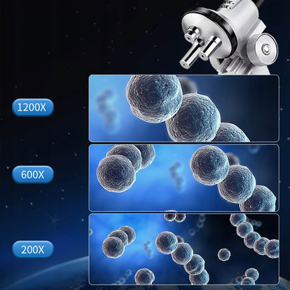 Microscop digital LED multifunctional copii 200x 600x 1200x cu suport telefon