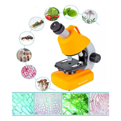 Microscop multifunctional stiintific pentru copii cu accesorii si lumina LED