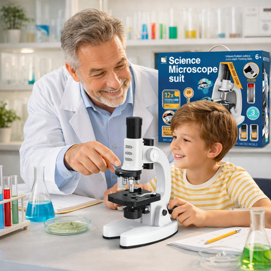 Microscop digital LED multifunctional copii 200x 600x 1200x cu suport telefon