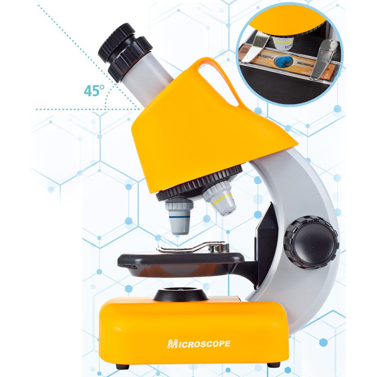 Microscop multifunctional stiintific pentru copii cu accesorii si lumina LED
