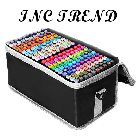 Markere Cu Cerneala Permanenta Pe Baza Alcool, 168 Piese Cu Doua Vrafuri Grosimea Varfului 3-6 mm / 1-2 mm