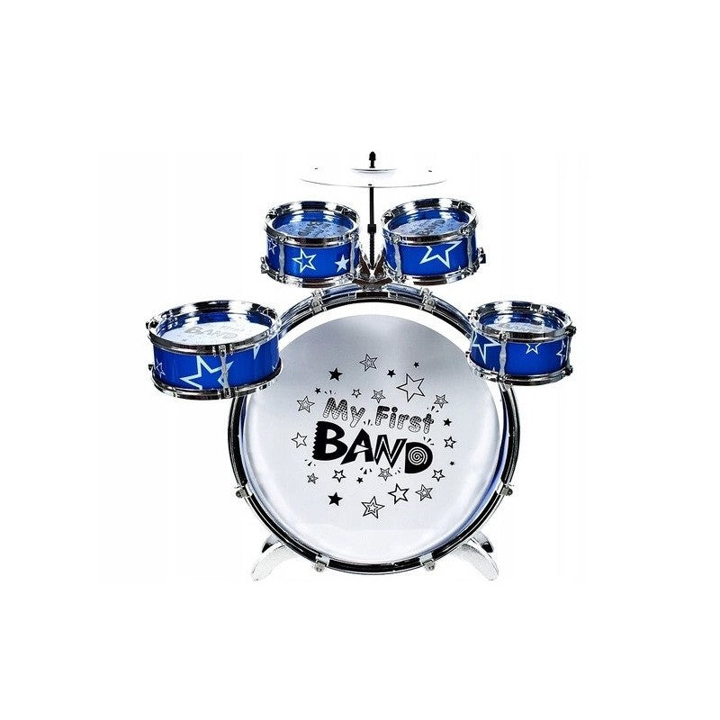 Set tobe Malplay cu scaunel si 6 tamburi albastru