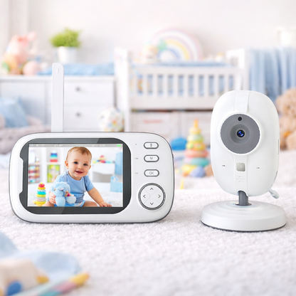 Sistem monitorizare video si audio bebelusi Little Baby cu ecran HD 3.5 inch