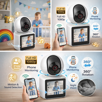 Baby Monitor cu Camera Video si Monitorizare pe Telefon IdealStore