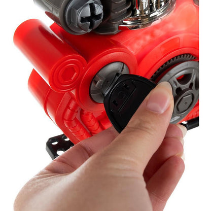 Jucarie interactiva motor de masina MotorPower cu cheie pornire, lumini LED, sunete si scule