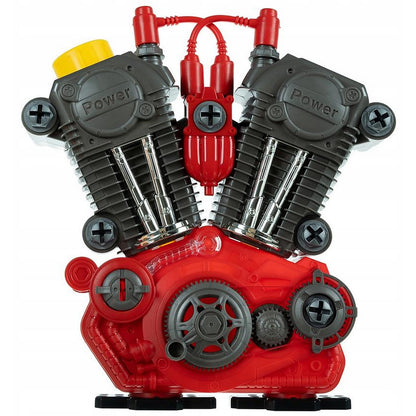 Jucarie interactiva motor de masina MotorPower cu cheie pornire, lumini LED, sunete si scule