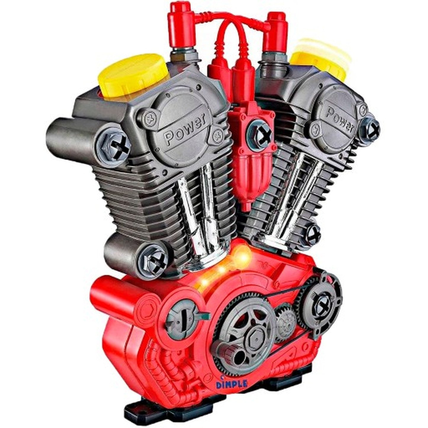 Jucarie interactiva motor de masina MotorPower cu cheie pornire, lumini LED, sunete si scule
