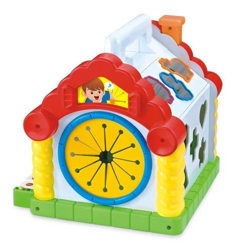 Set de joaca pentru copii MalPlay, Casuta cu forme, pian, lumini si sunete, multicolor, 18 luni