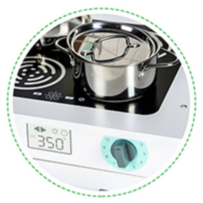 Bucatarie pentru copii XXL cu frigider si accesorii, 96,5x96x37 cm