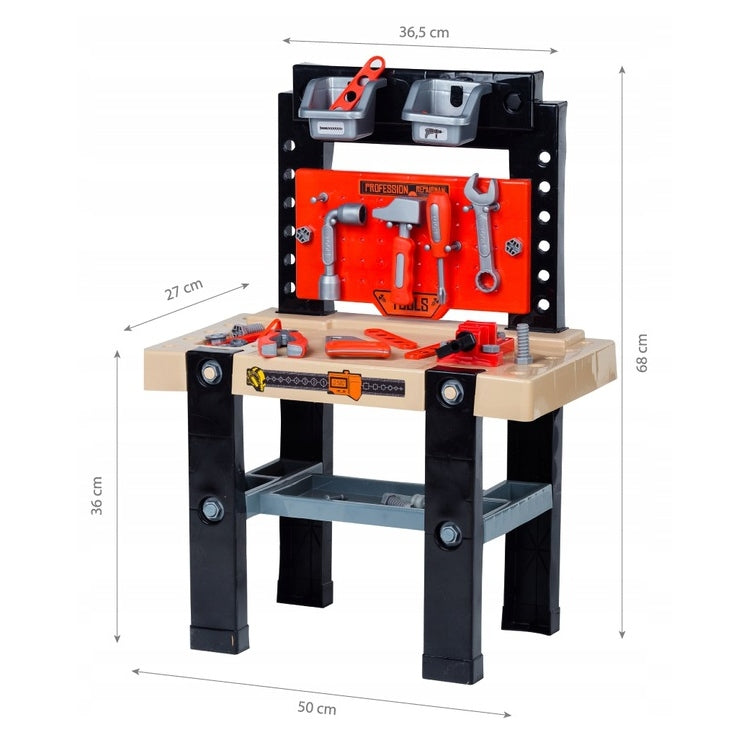 Banc de Lucru cu 50 Scule si Unelte pentru Copii