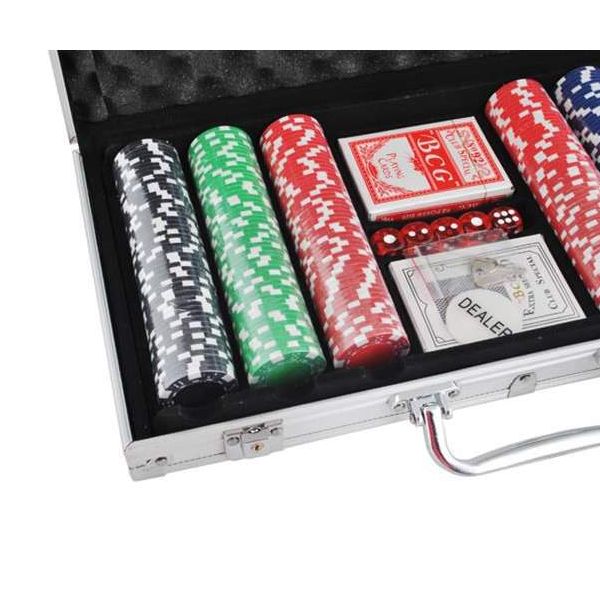 Set Joc de Poker 300 de Jetoane, Valiza Metalica si Accesorii Joc