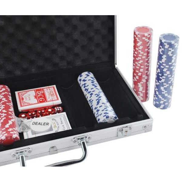 Set Joc de Poker 300 de Jetoane, Valiza Metalica si Accesorii Joc