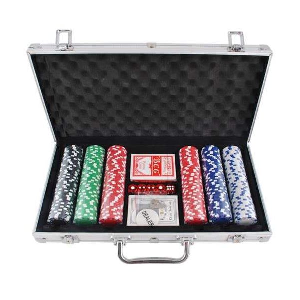 Set Joc de Poker 300 de Jetoane, Valiza Metalica si Accesorii Joc
