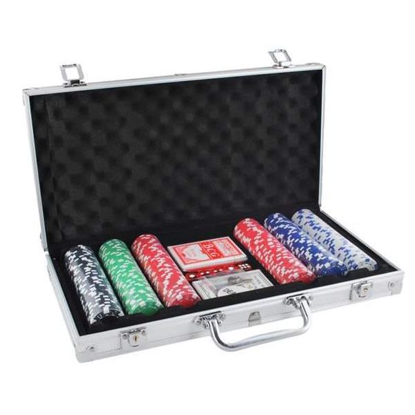 Set Joc de Poker 300 de Jetoane, Valiza Metalica si Accesorii Joc