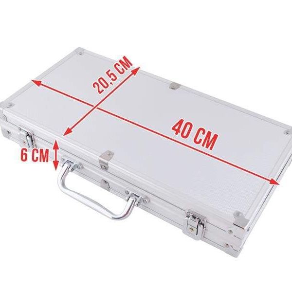 Set Joc de Poker 300 de Jetoane, Valiza Metalica si Accesorii Joc