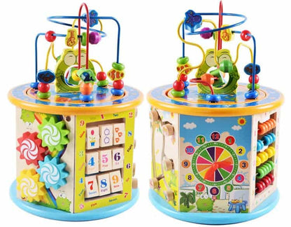 Centru de activitati din lemn 8 in 1 Broscuta vesela, eduBEBE, N40-1