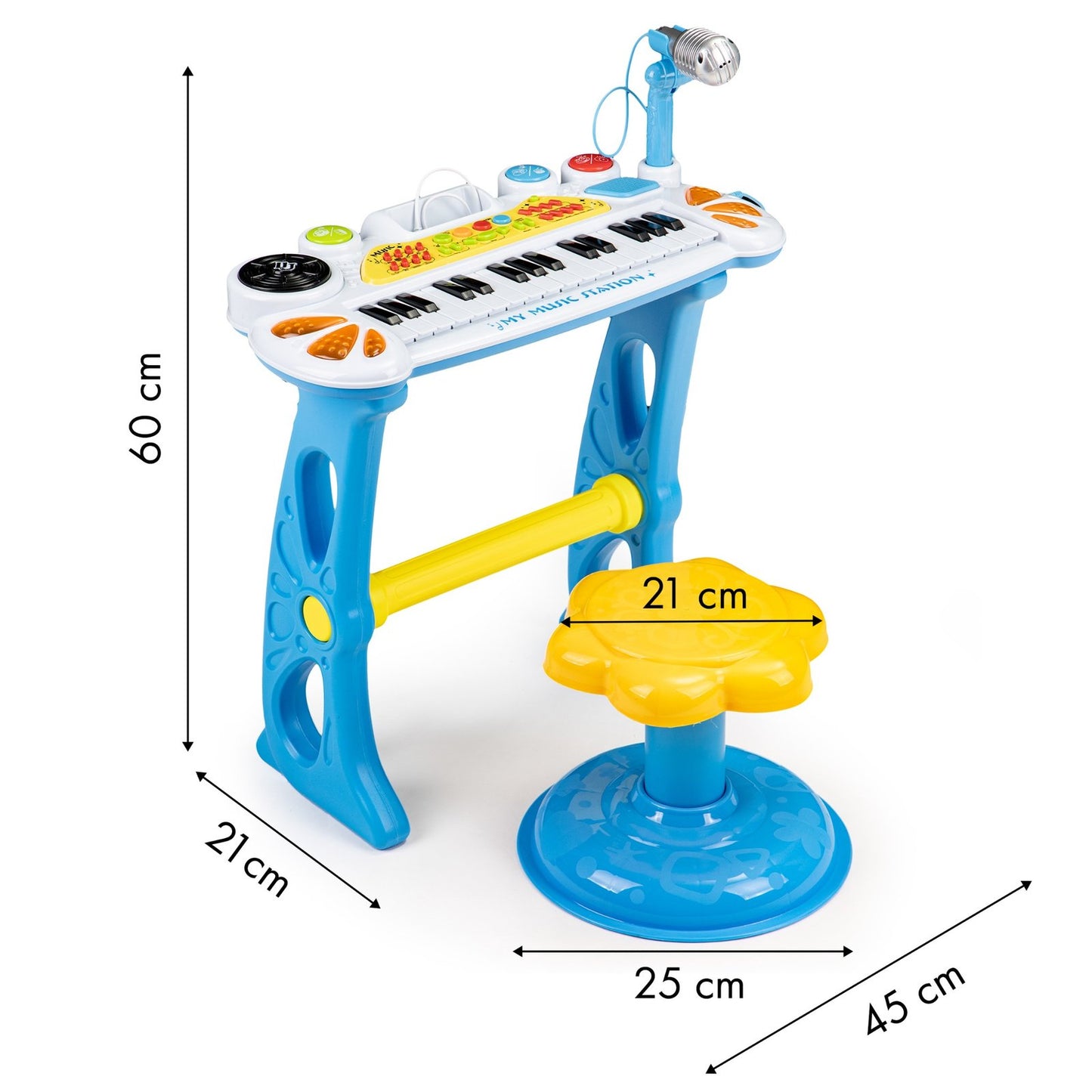 Orga electrica cu microfon si scaunel idealSTORE 31 taste