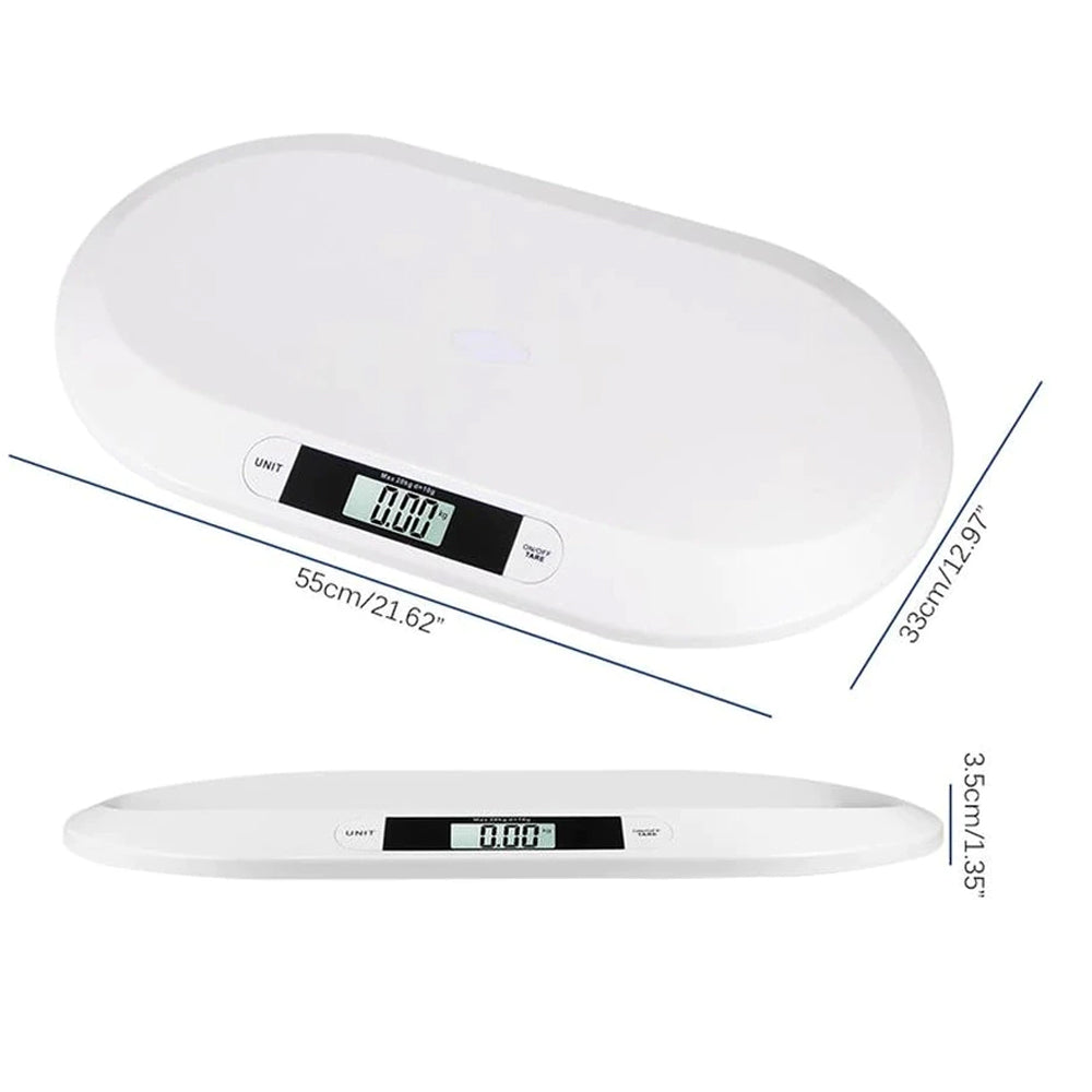 Cantar Digital pentru Bebelusi Zenuk - Afisaj LCD, Greutate Maxima 20 kg, Baterii, Design Ergonomic, Alb