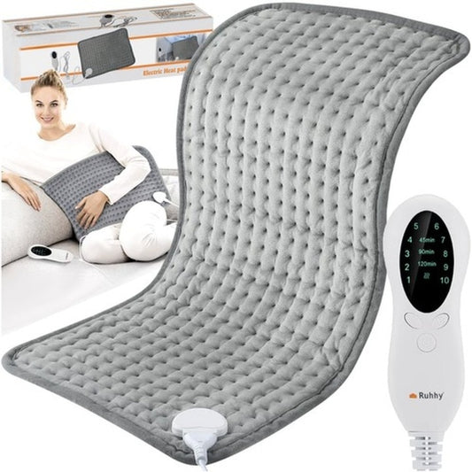 Patura Electrica idealSTORE, Dimensiuni 60 x 30 cm, 10 Trepte de Temperatura 30 - 70 grade, TIMER cu Oprire Automata, Umed - Uscat, Putere 85 W, Ideala pentru, Gat, Picoare, Spate, Umeri, Maini, Articulatii sau alte locuri dureroase
