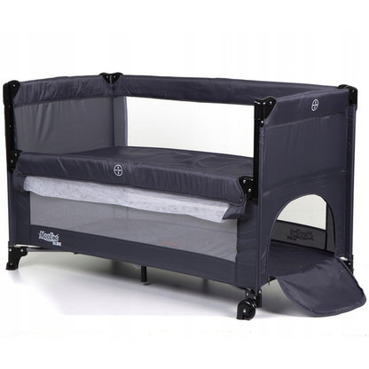 Patut turistic pliabil idealSTORE cu 2 Etaje, Saltea Moale, si geanta transport