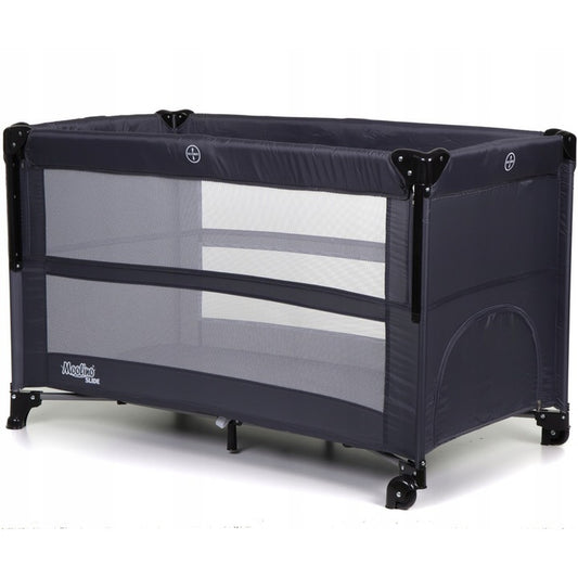 Patut turistic pliabil idealSTORE cu 2 Etaje, Saltea Moale, si geanta transport