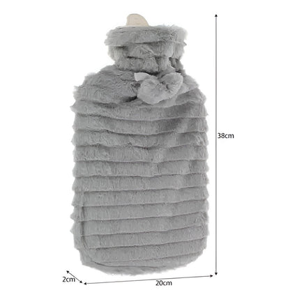 Perna cu apa calda si rece, pentru calmarea durerilor, IdealStore, husa de plus, 38x20x2 cm, 2l
