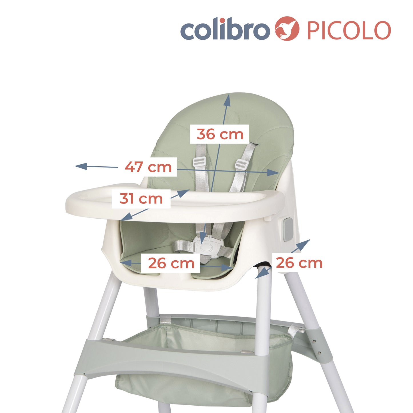 Scaun de masa bebe multifunctional 4 in 1 COLIBRO PICOLO, Cool